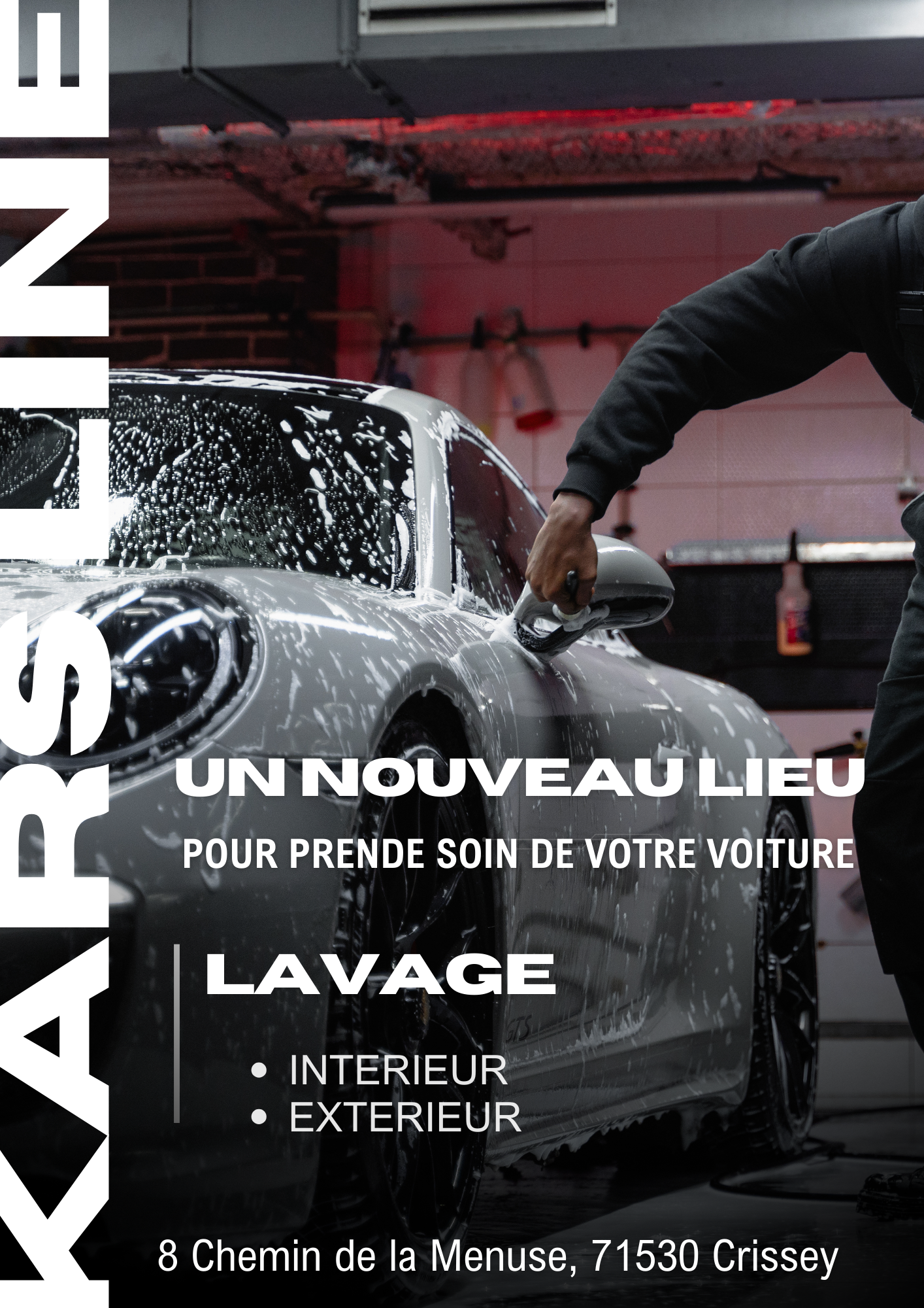 Black and Grey Bold Minimal Auto & Vehicle Business Flyer